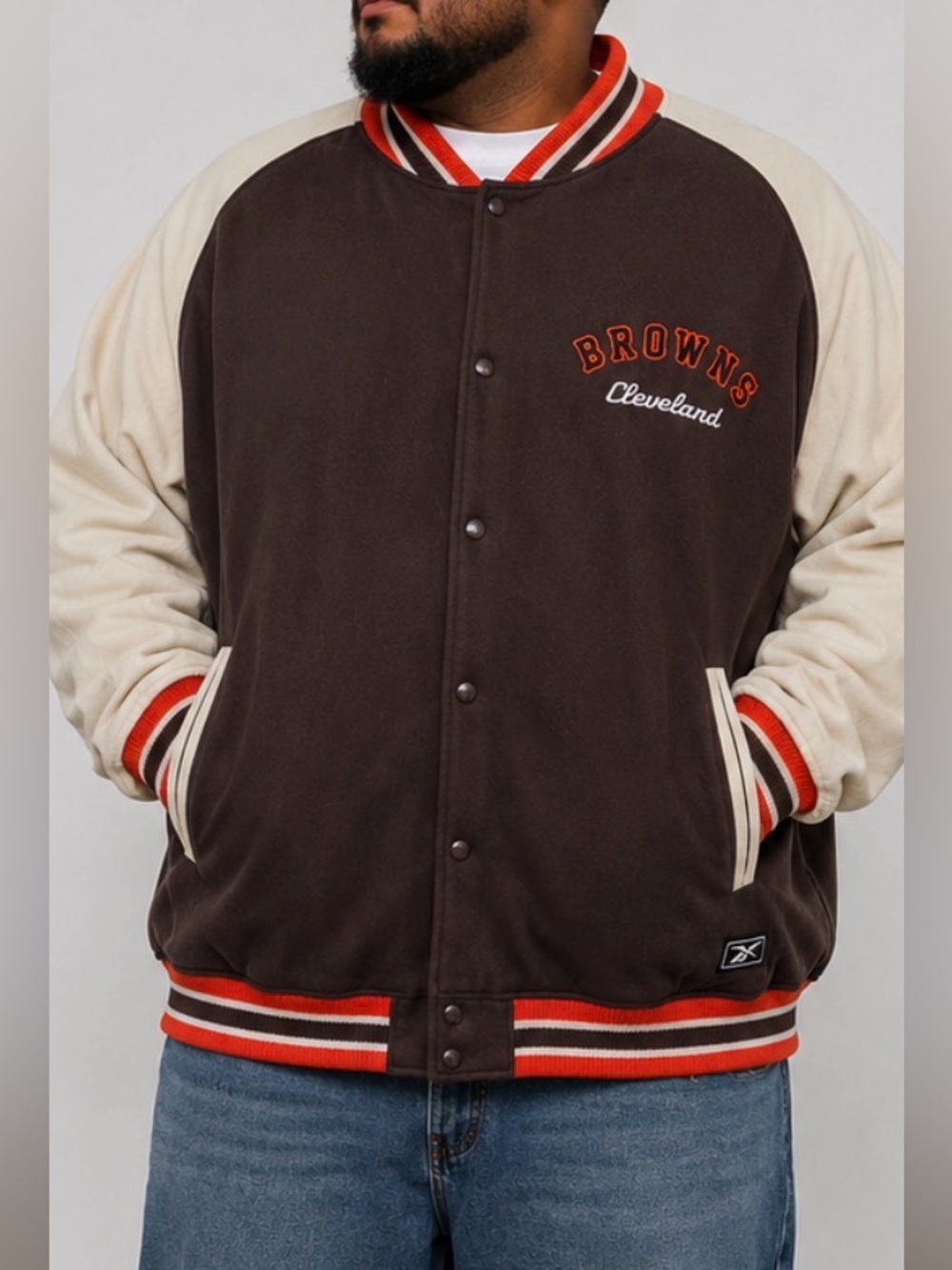 Vintage-  Reebok NFL Gridiron Classic Cleveland Browns Varsity Jacket 2XL